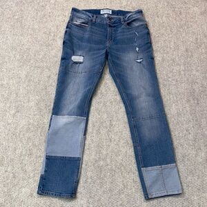 Sun Stone Denim Patch Jeans Men Size 30 X 30 / 30W X 30L - Sun + Stone